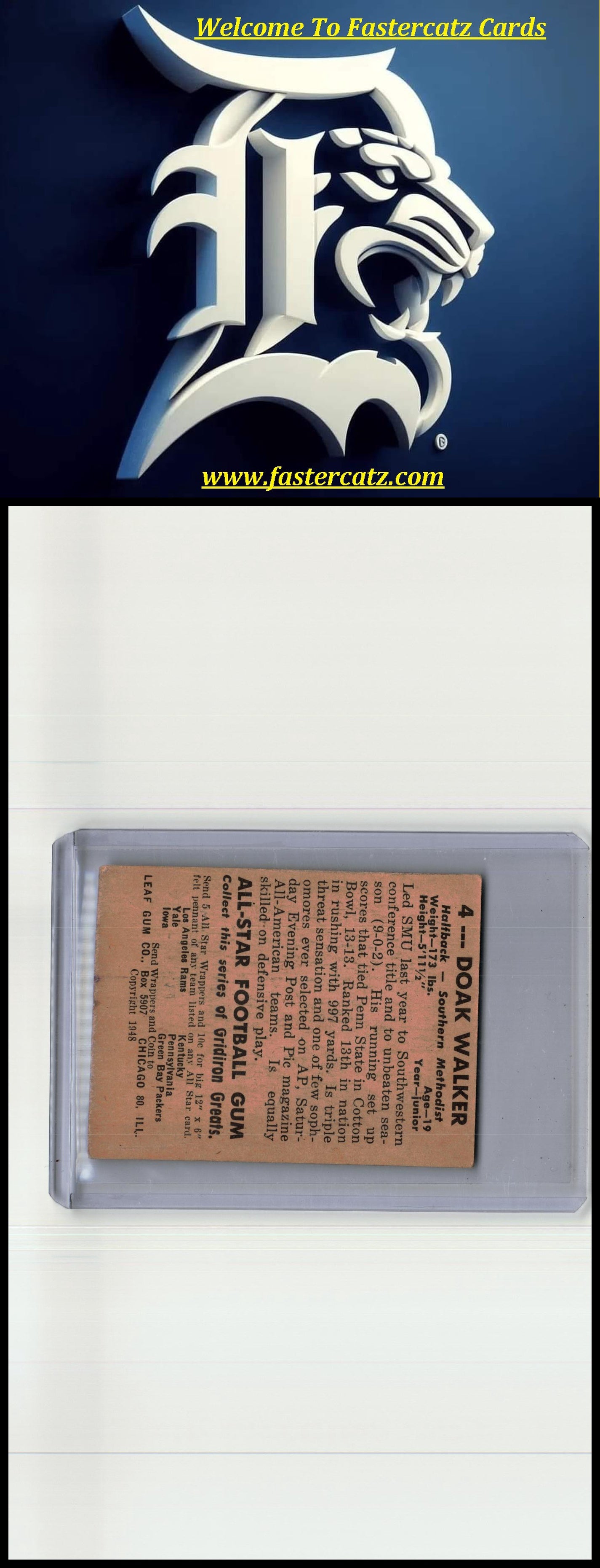 1948 Leaf #4a Doak Walker