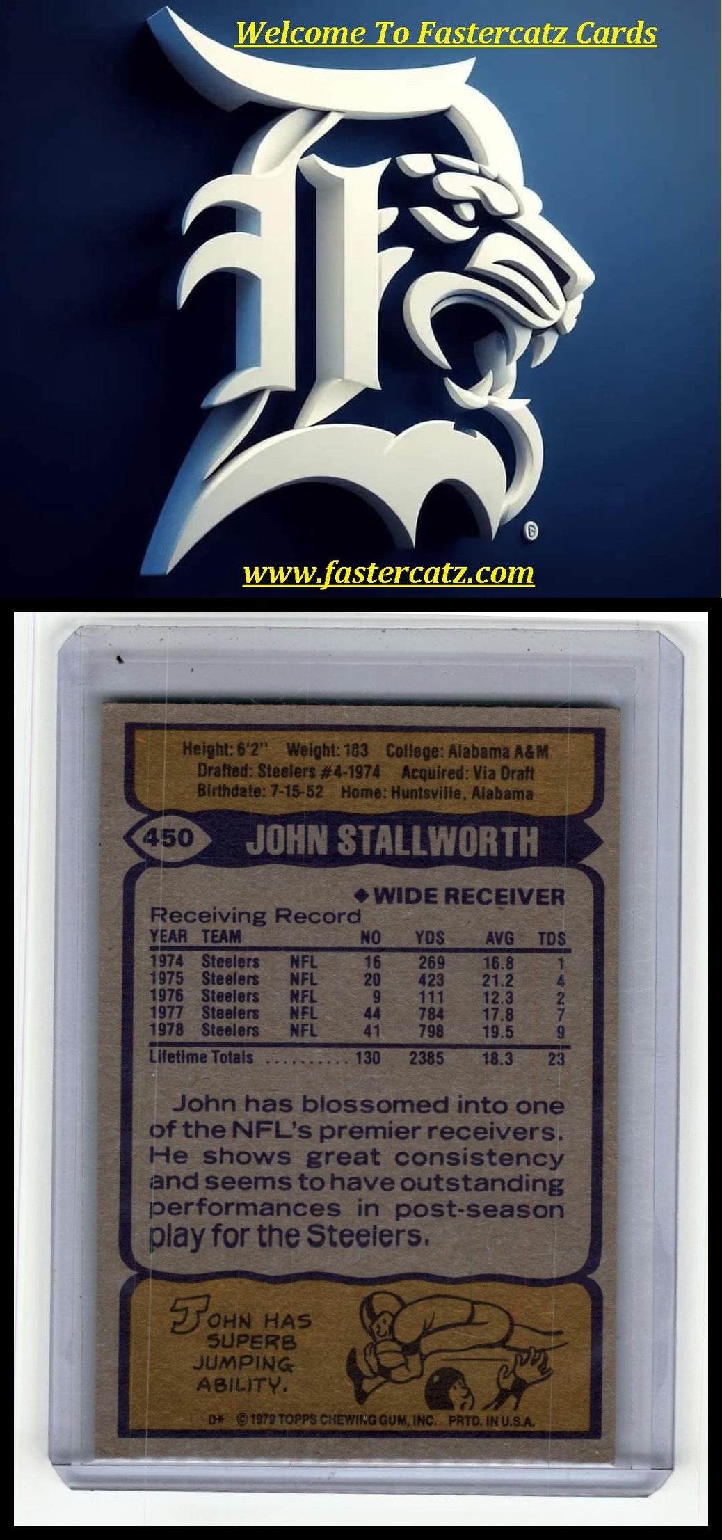 1979 Topps #450 John Stallworth