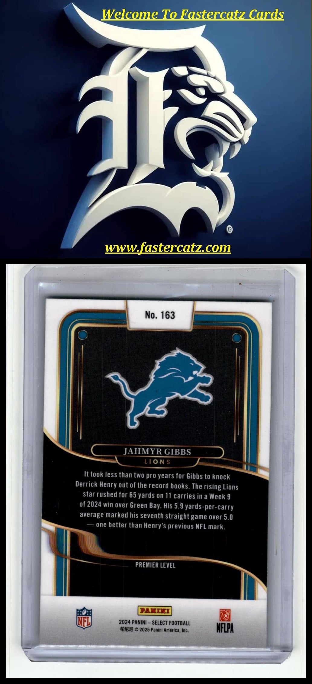 2024 Panini Select #163 Jahmyr Gibbs