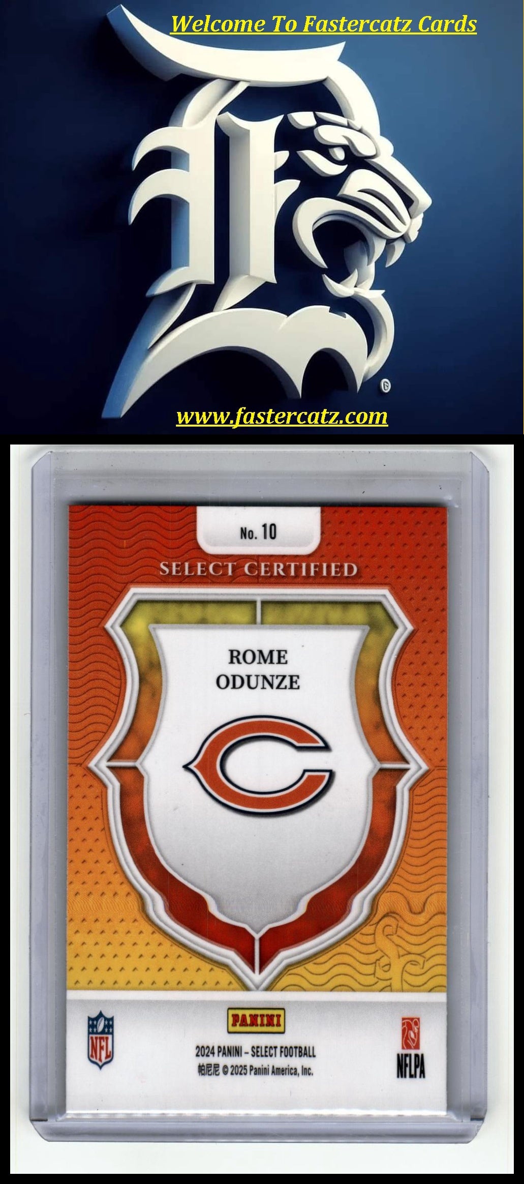 2024 Panini Select #10 Rome Odunze Select Certified Rookies