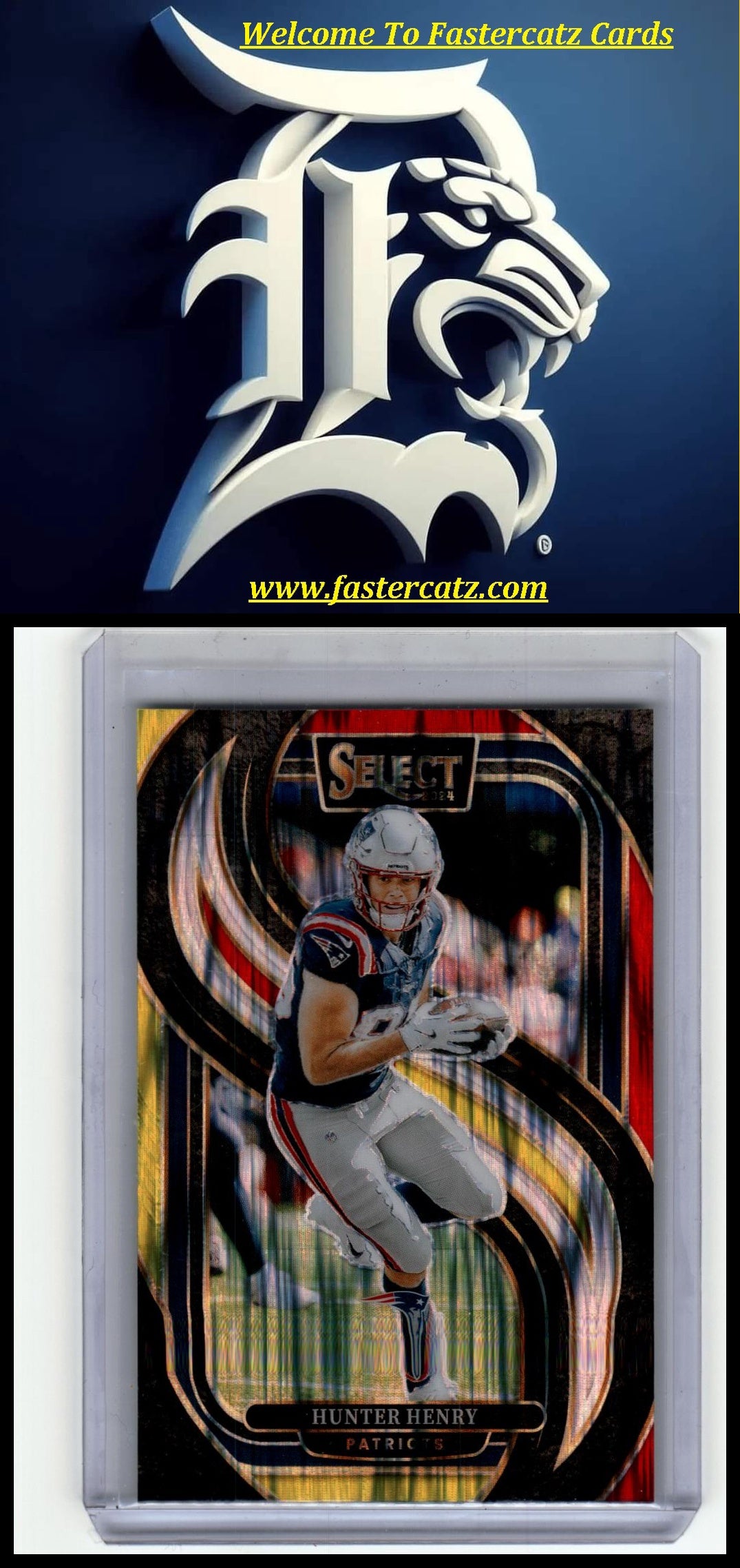 2024 Panini Select #160 Hunter Henry Zebra Prizm