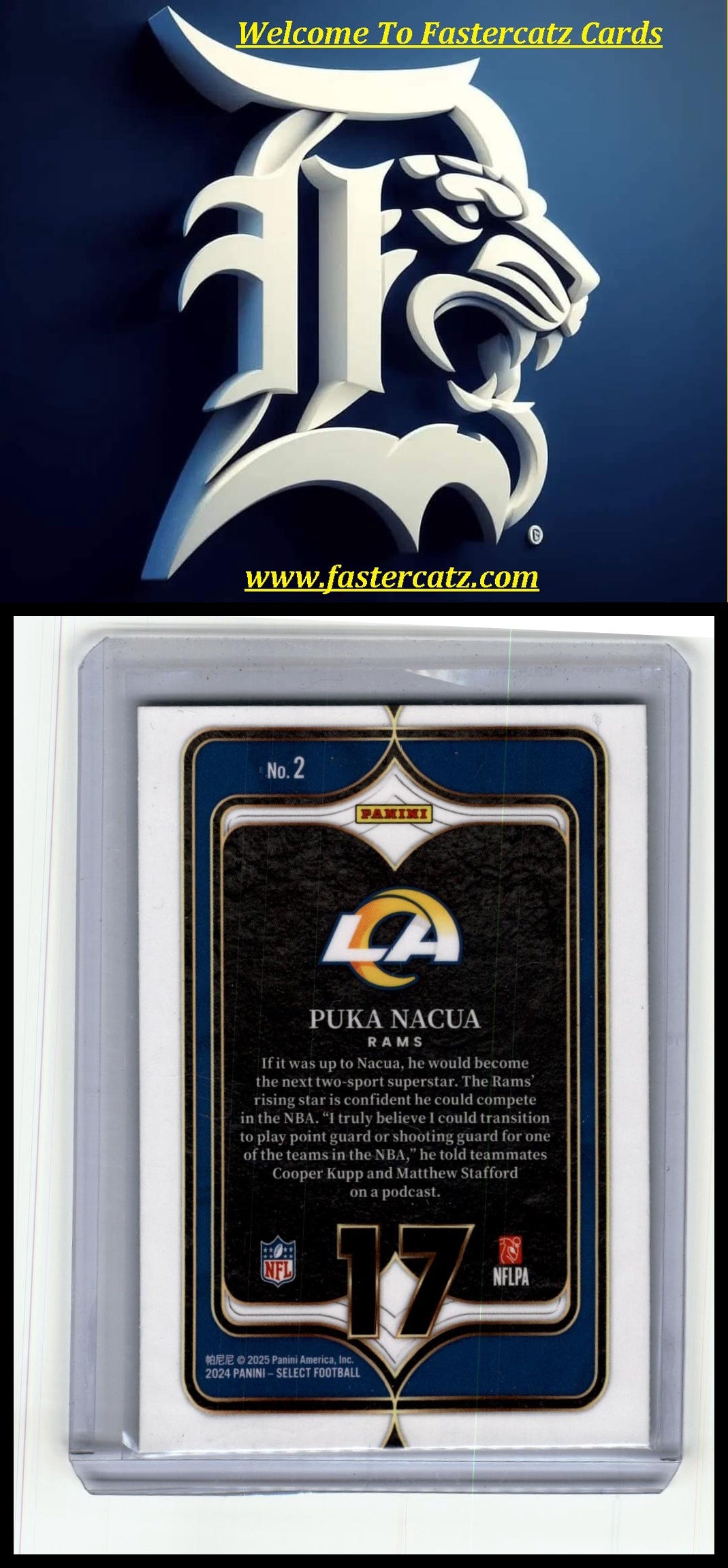 2024 Panini Select #2 Puka Nacua Select Numbers