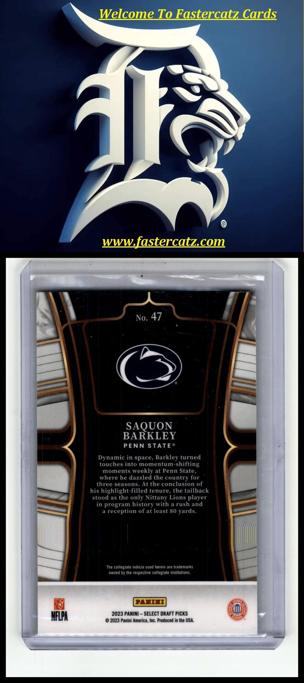 2023 Panini Select Draft Picks #47 Saquon Barkley