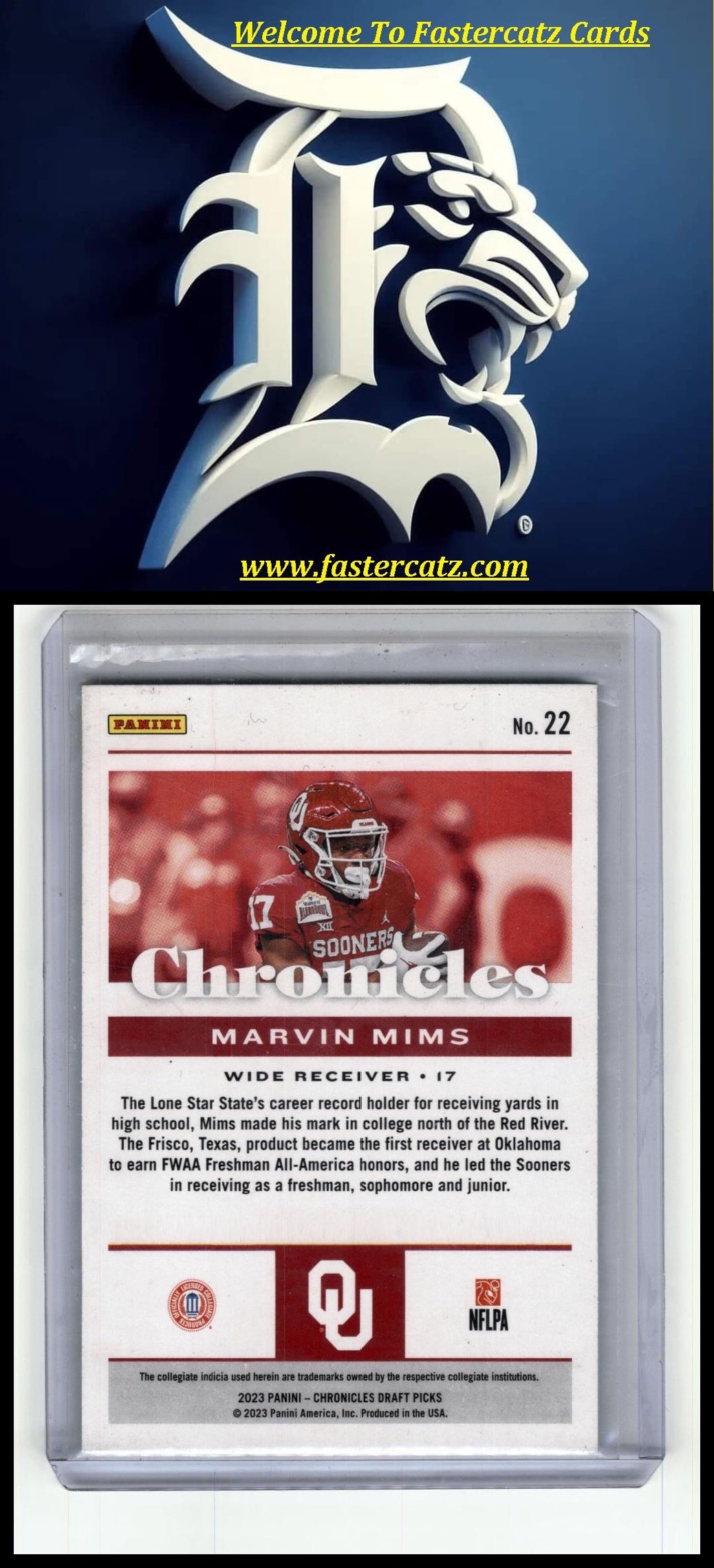 2023 Panini Chronicles Draft Picks #22 Marvin Mims