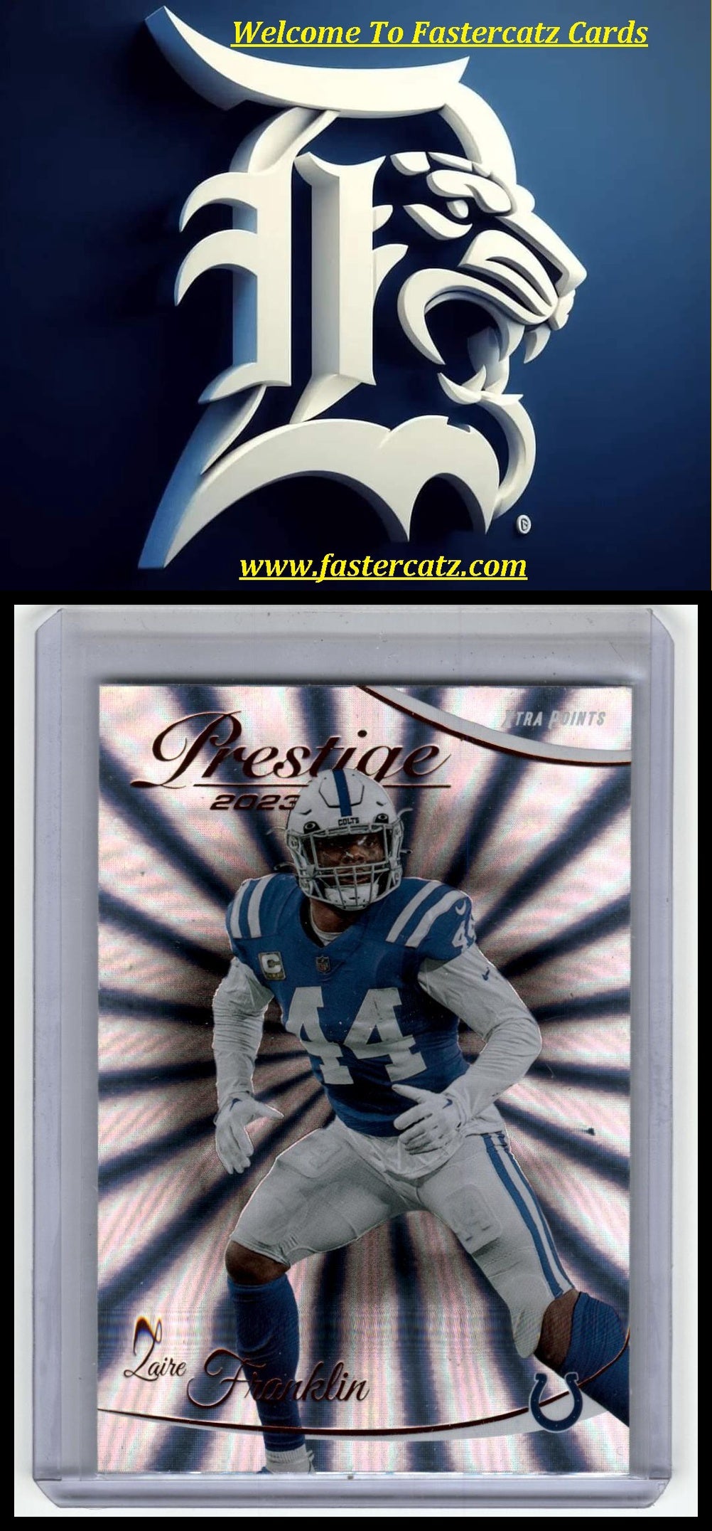 2023 Panini Prestige #132 Zaire Franklin Xtra Points Sunburst