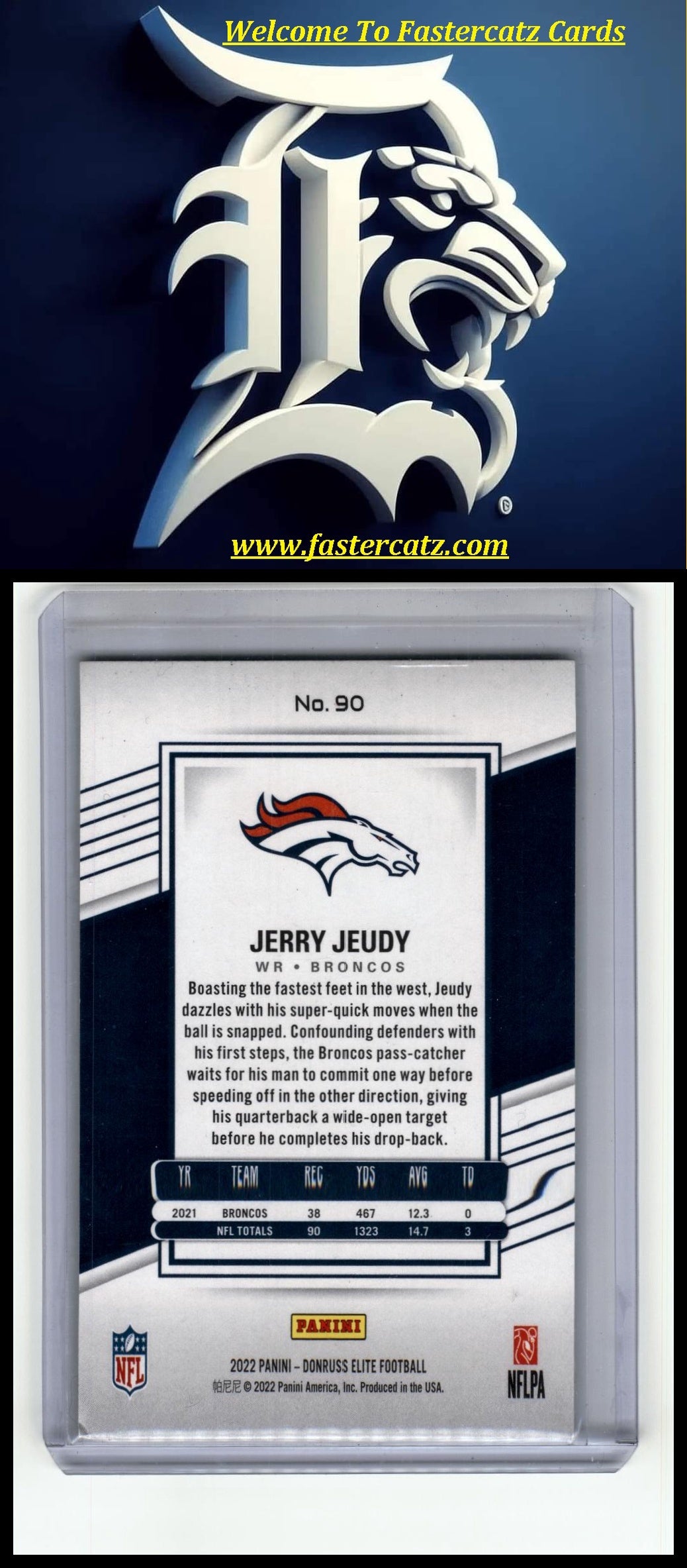 2022 Donruss Elite #90 Jerry Jeudy