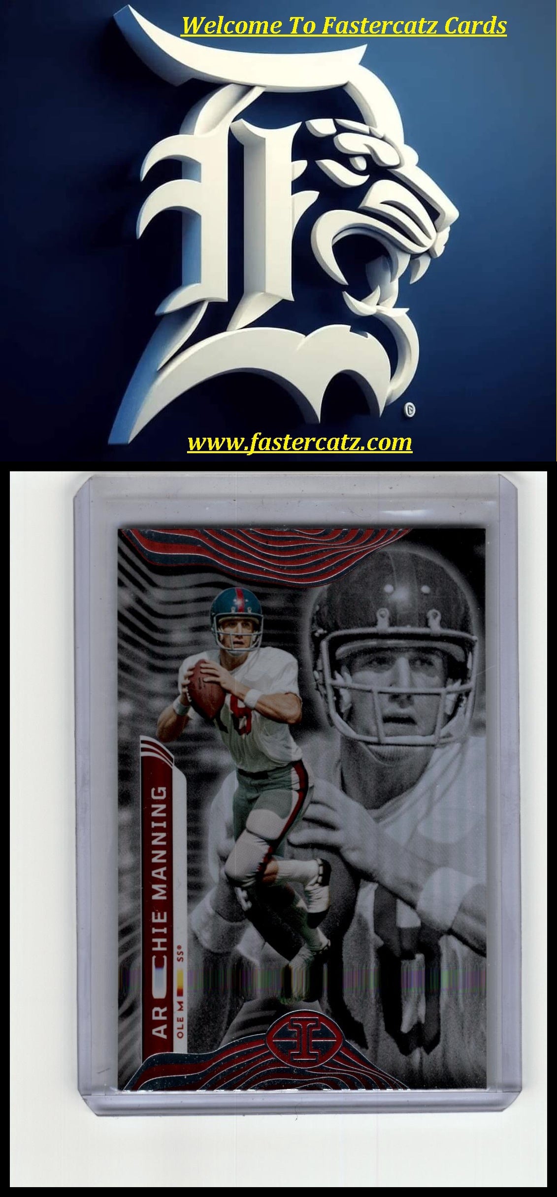2023 Panini Chronicles Draft Picks #2 Archie Manning Illusions Gold #/10