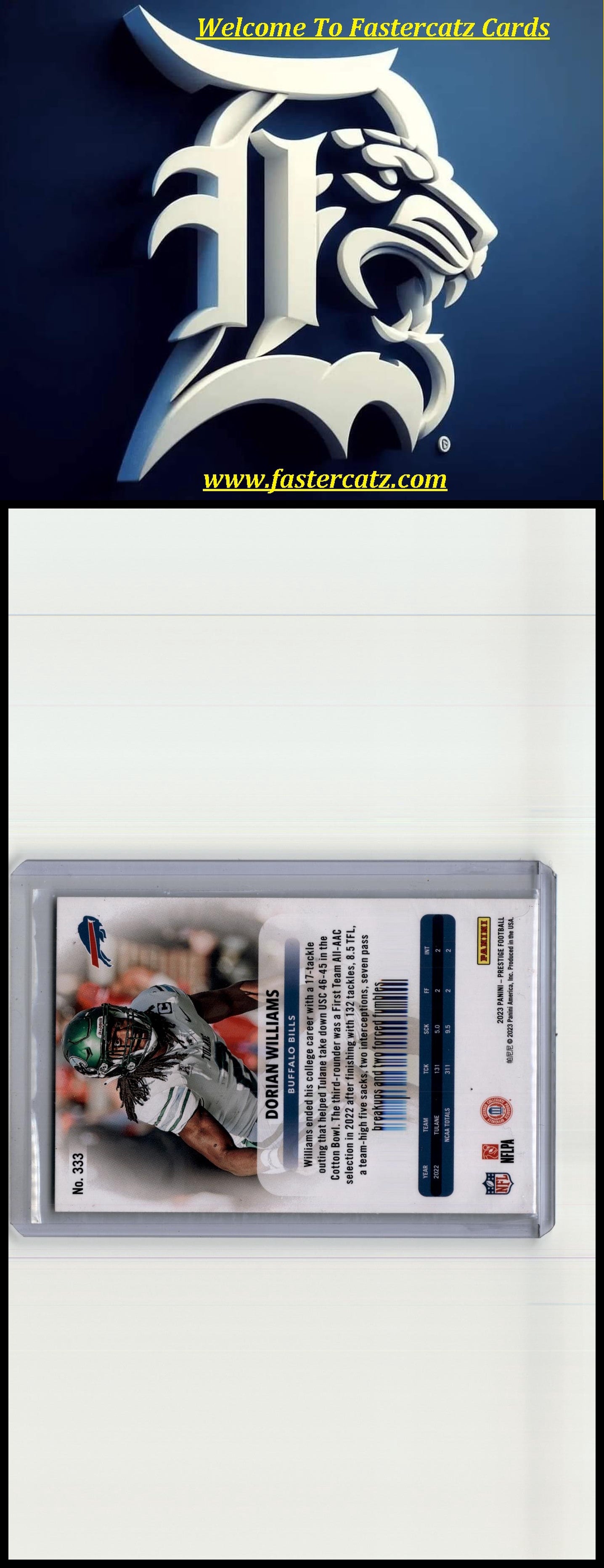 2023 Panini Prestige #333 Dorian Williams