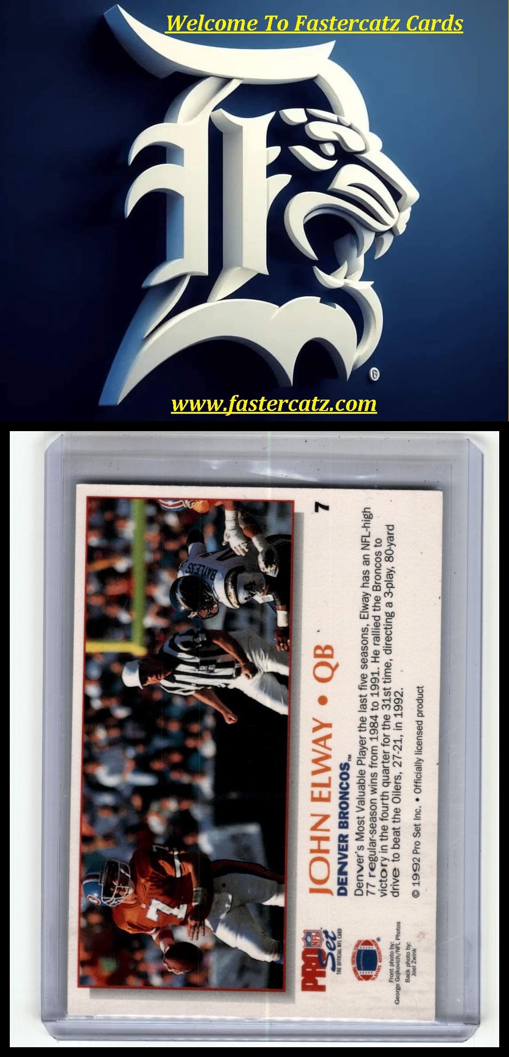 1992 Pro Set Power #7 John Elway