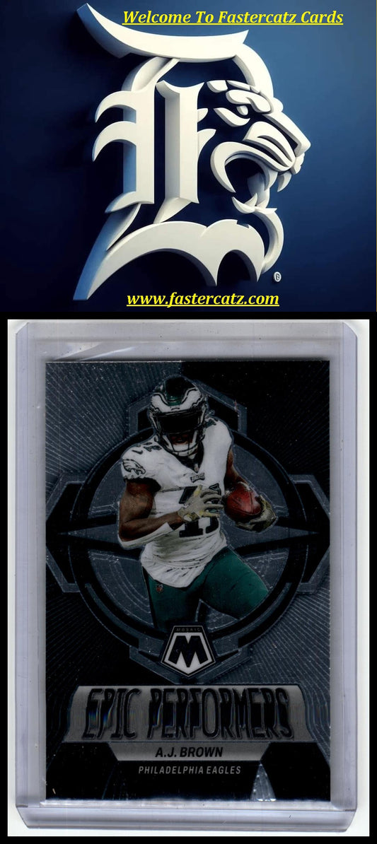 2023 Panini Mosaic #EP-AB A.J. Brown Epic Performers Mosaic Green