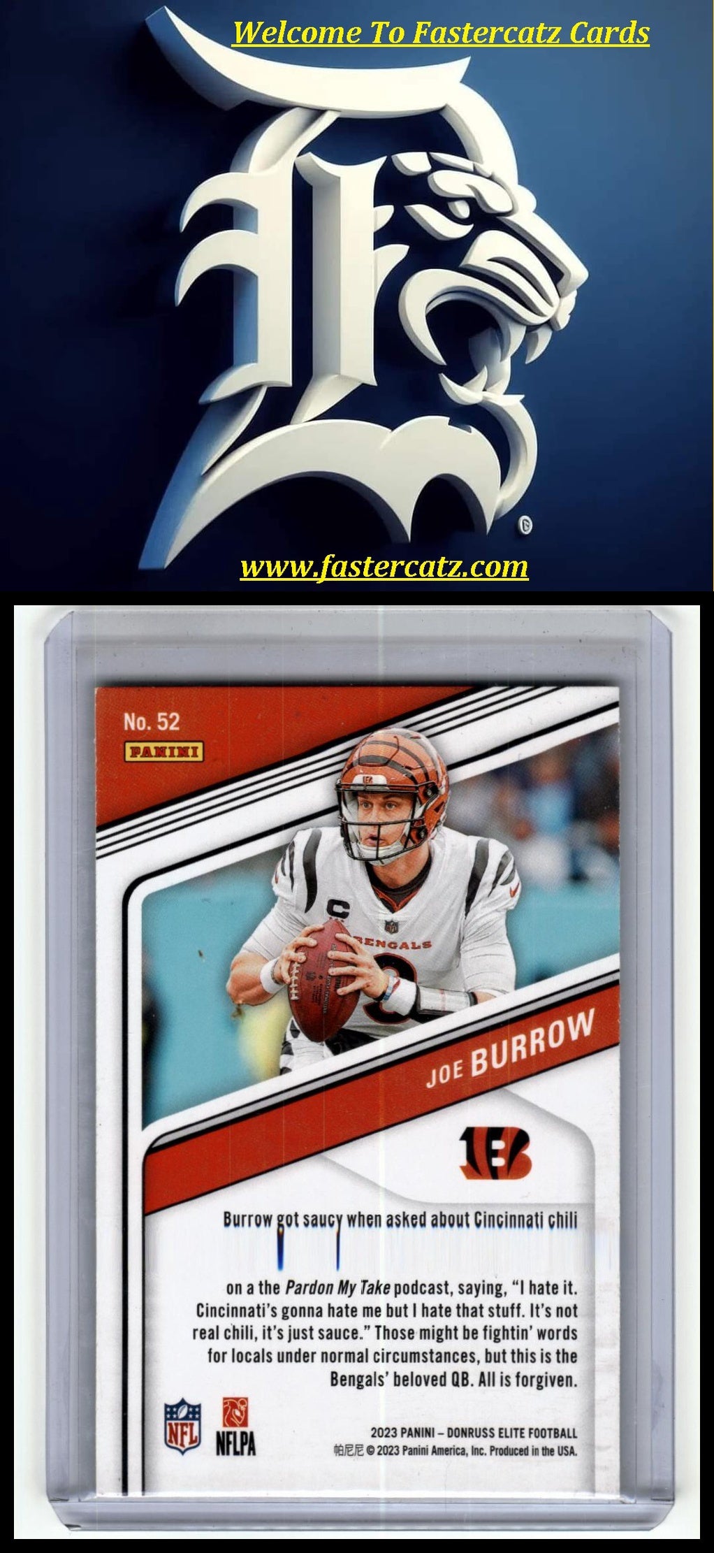 2023 Donruss Elite #52 Joe Burrow Aspirations #/91