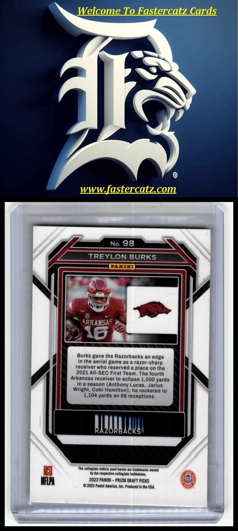 2023 Panini Prizm Draft Picks #98 Treylon Burks Prizms Silver