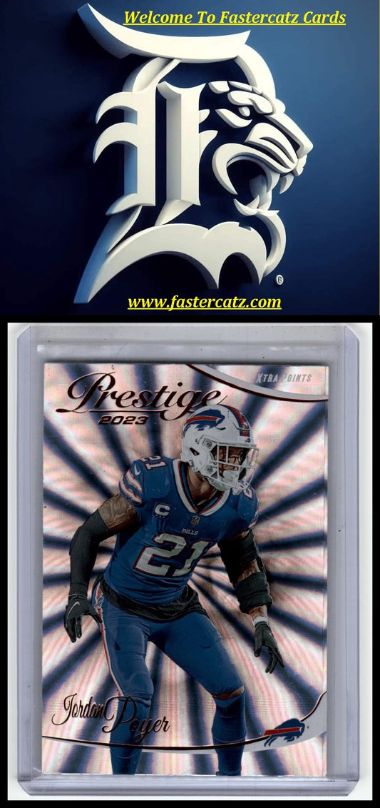 2023 Panini Prestige #33 Jordan Poyer Xtra Points Sunburst