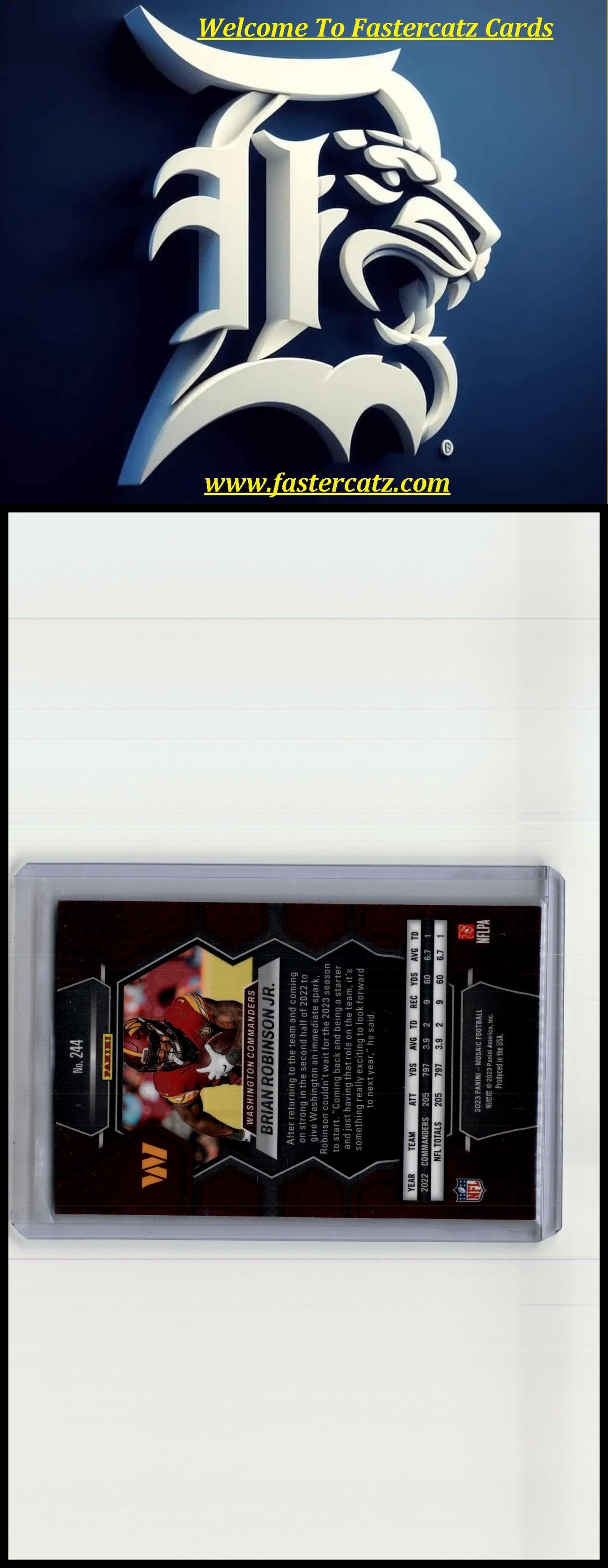 2023 Panini Mosaic #244 Brian Robinson Jr.