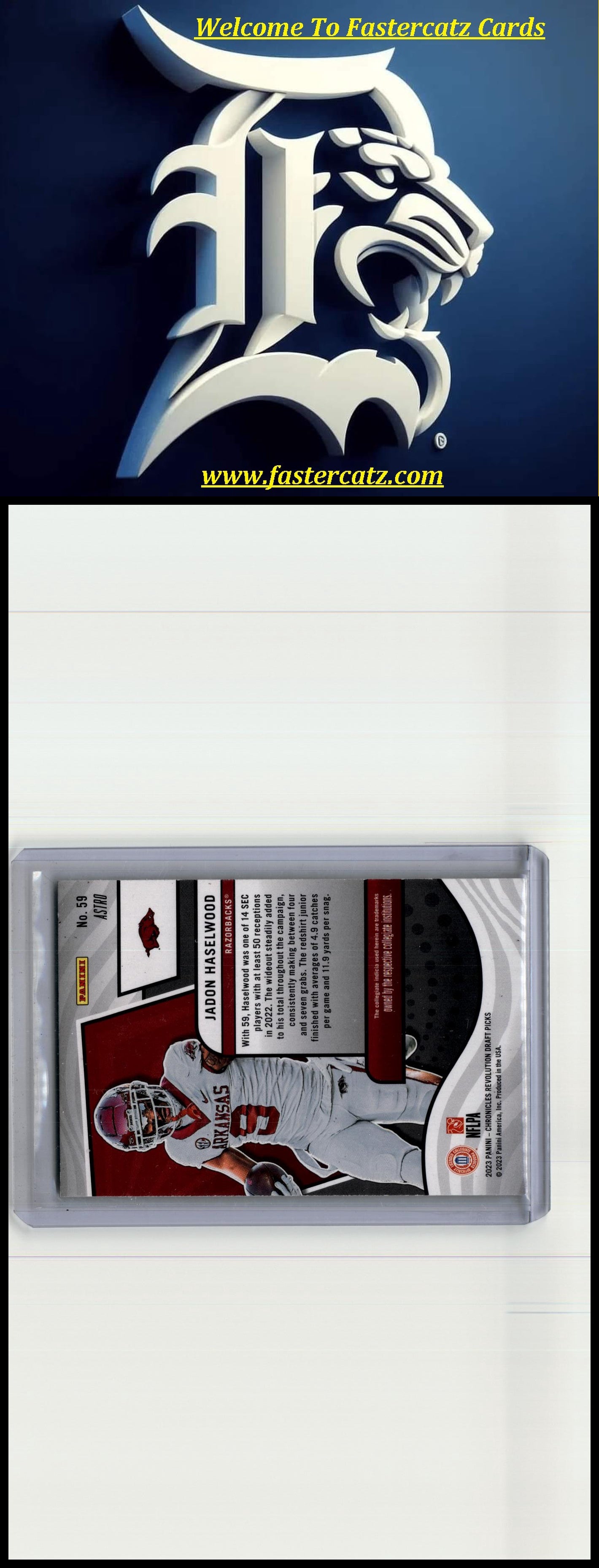 2023 Panini Chronicles Draft Picks #59 Jadon Haselwood Revolution