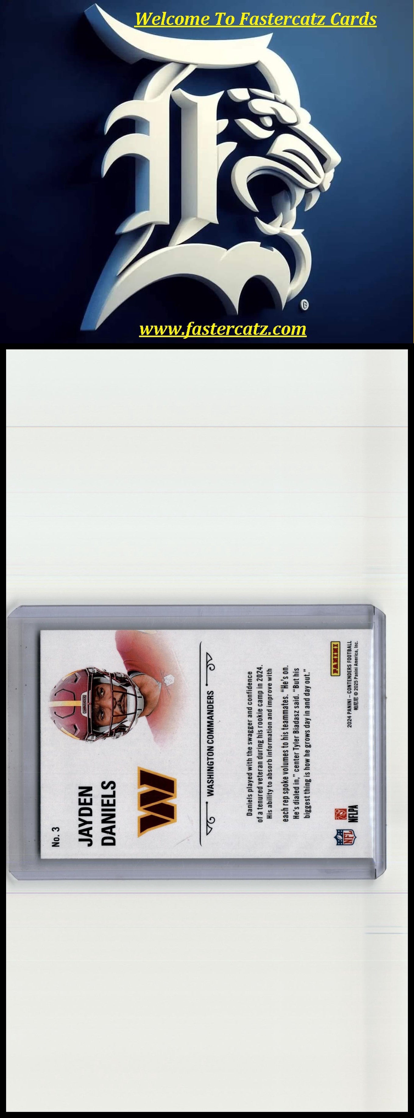 2024 Panini Contenders #3 Jayden Daniels Rookie Stallions Red