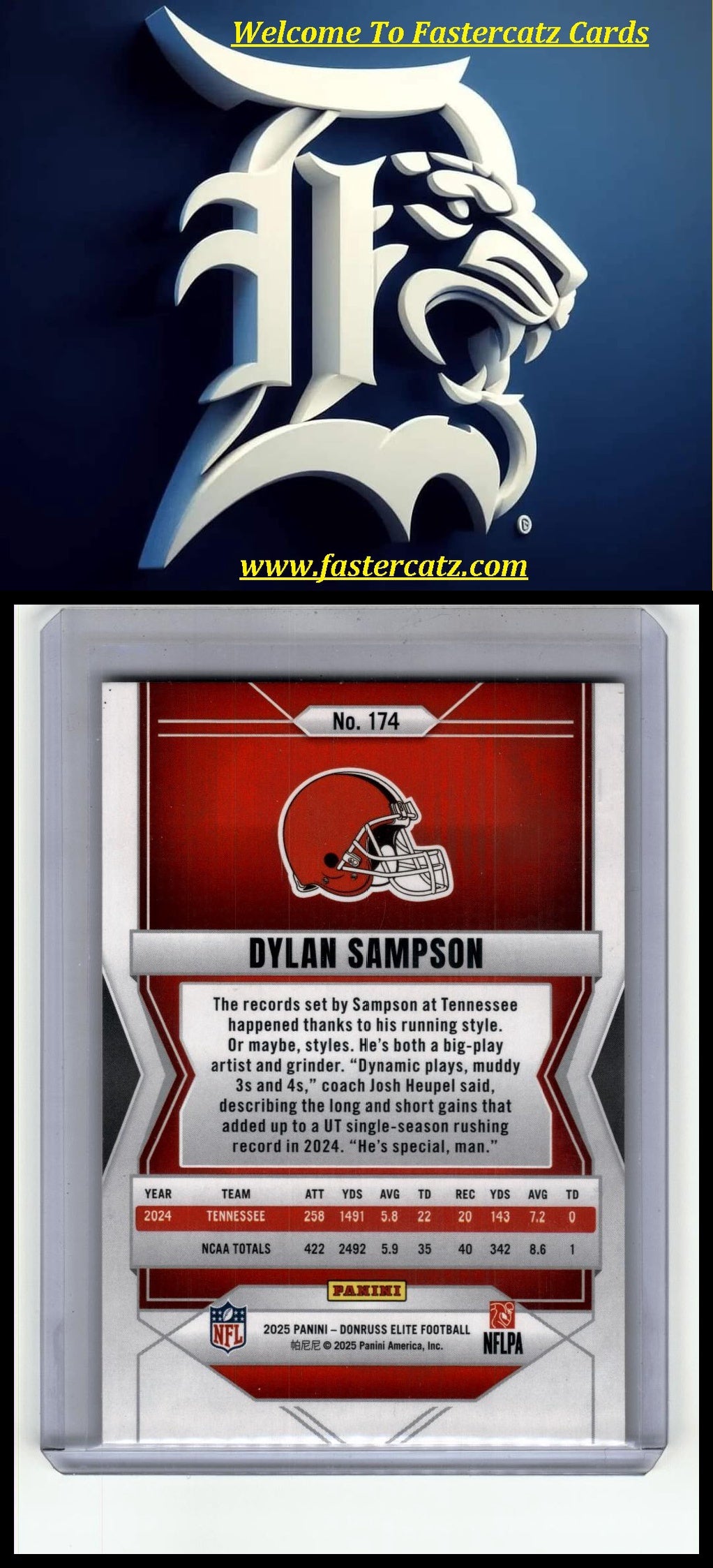 2025 Donruss Elite #174 Dylan Sampson #/999