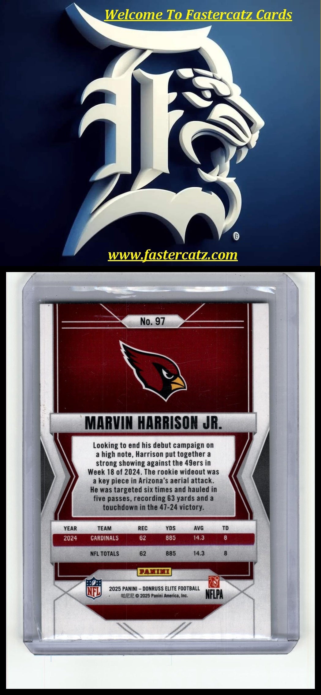 2025 Donruss Elite #97 Marvin Harrison Jr.