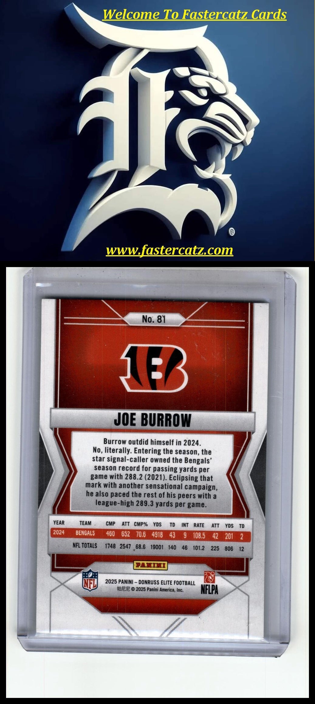 2025 Donruss Elite #81 Joe Burrow
