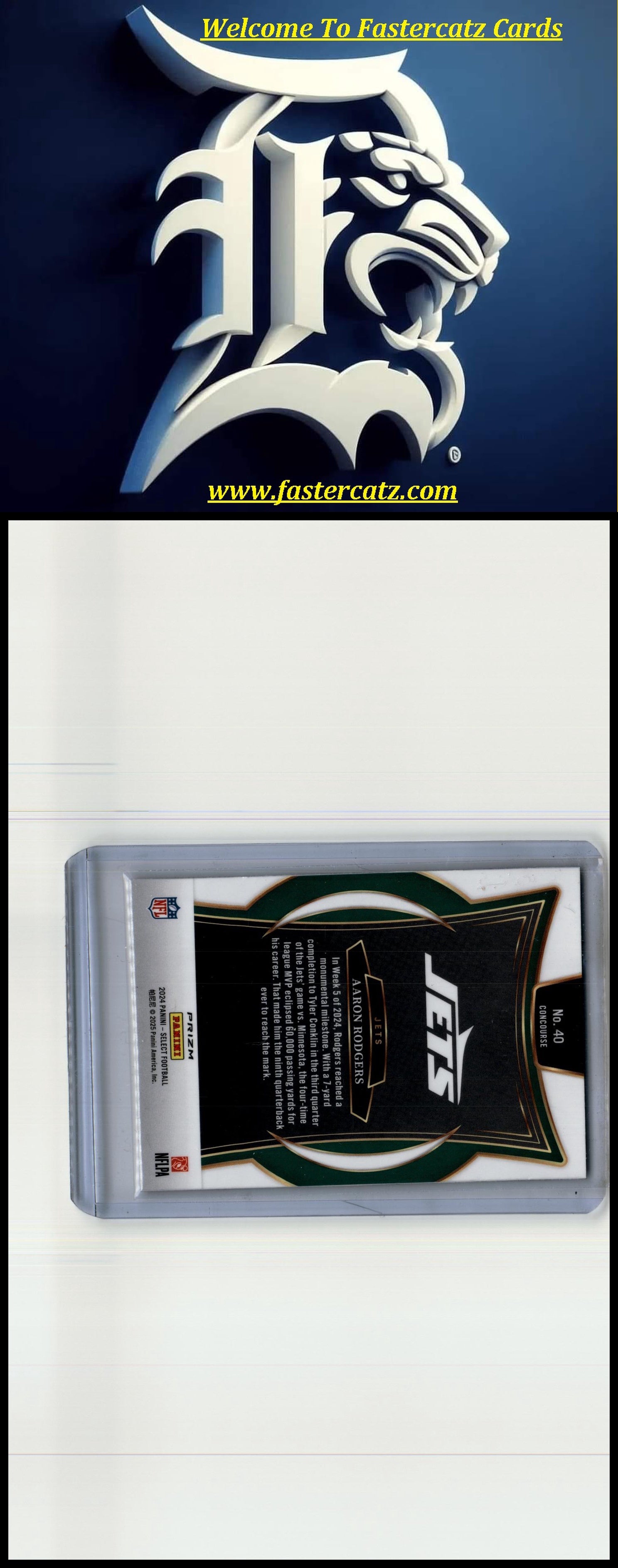2024 Panini Select #40 Aaron Rodgers Cosmic Prizm