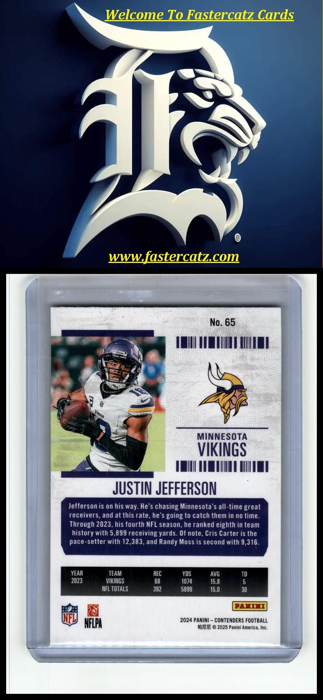 2024 Panini Contenders #65 Justin Jefferson