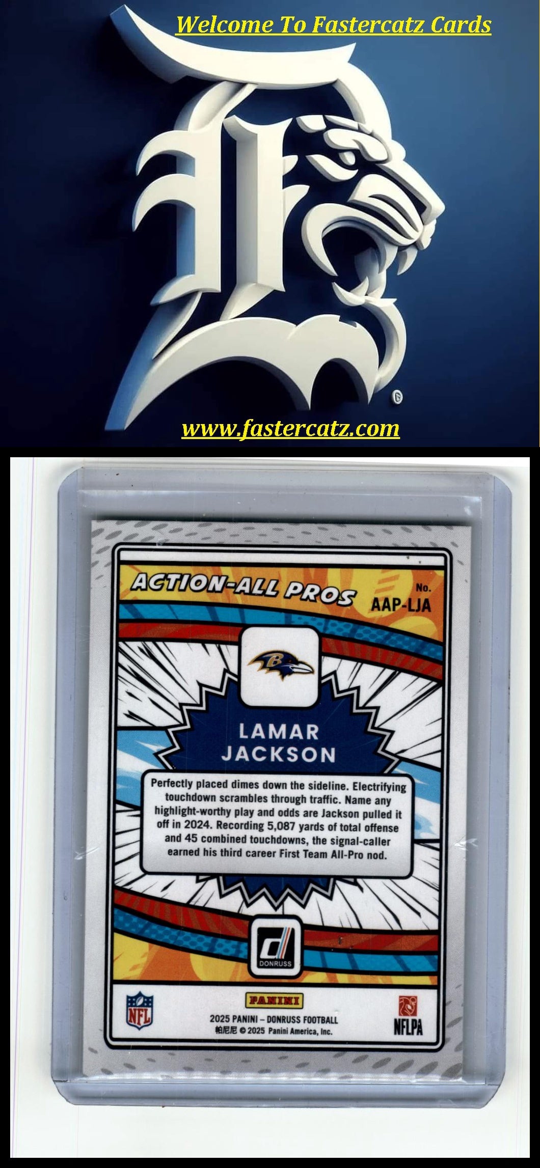 2025 Donruss #AAP-LJA Lamar Jackson Action-All Pros