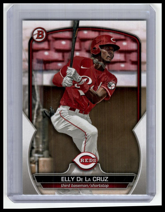 2023 Bowman #BCP-65 Elly De La Cruz Chrome Prospects Purple Refractor #/250