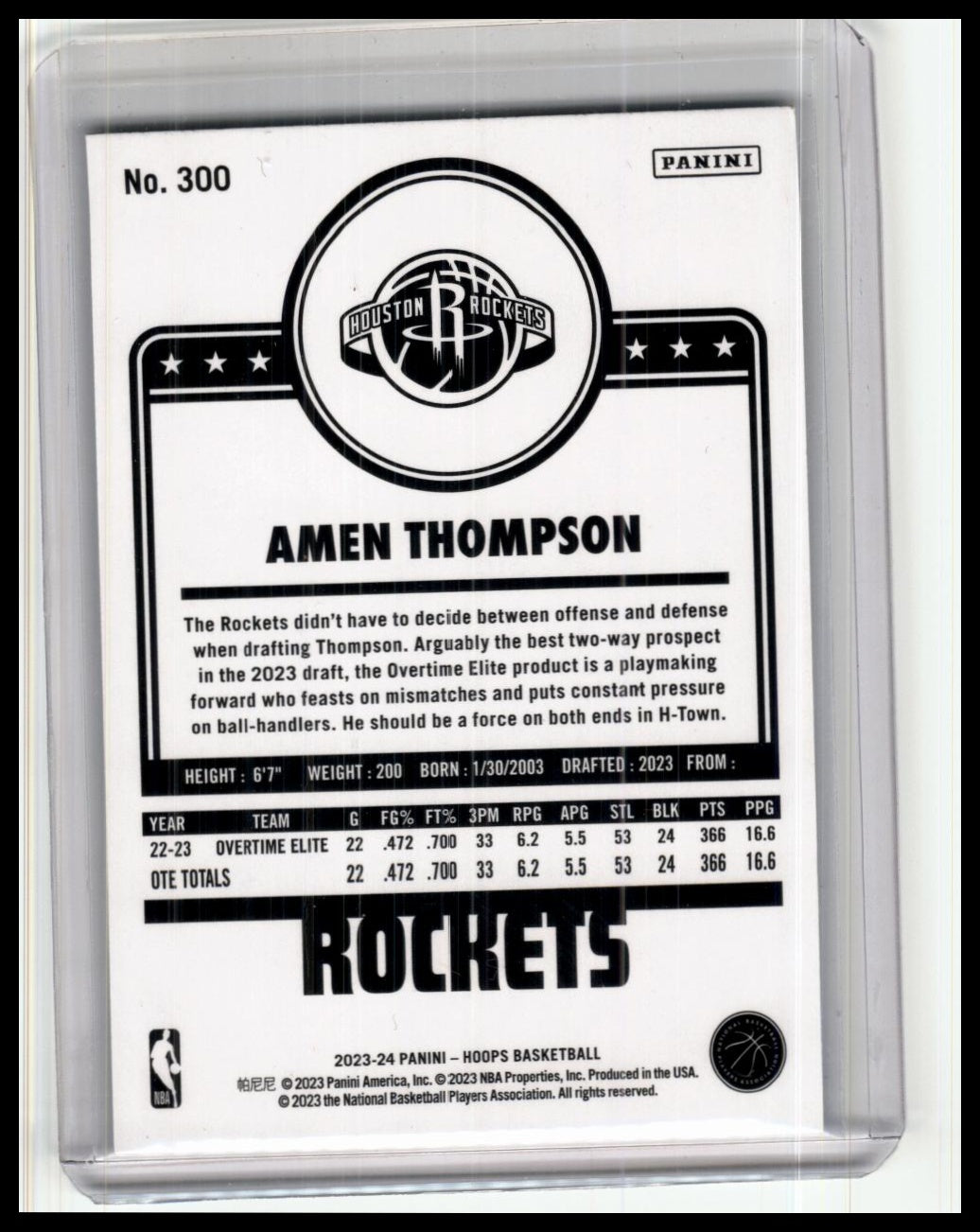 2023-24 Hoops #300 Amen Thompson