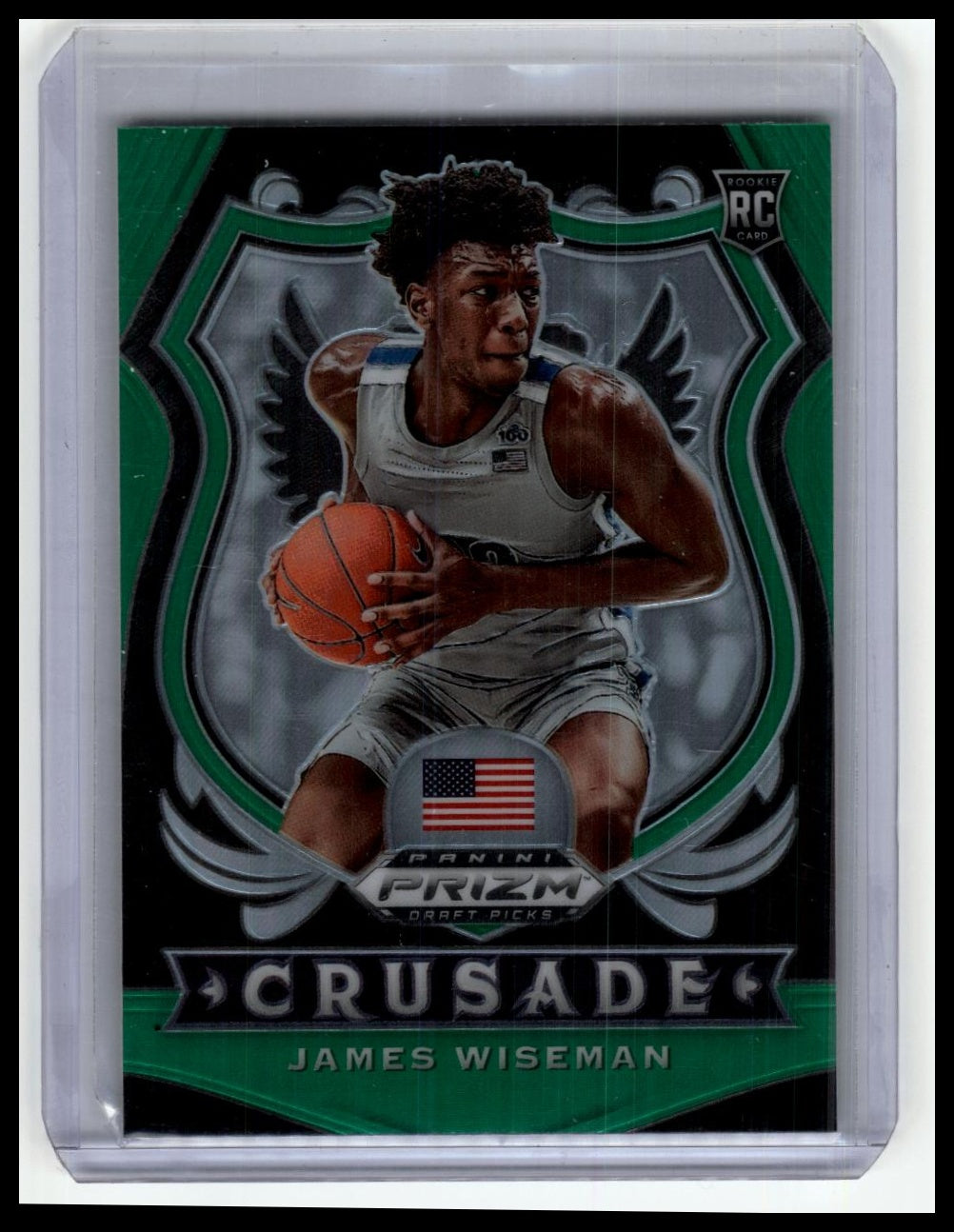 2020 Panini Prizm Draft Picks Collegiate #82 James Wiseman Green