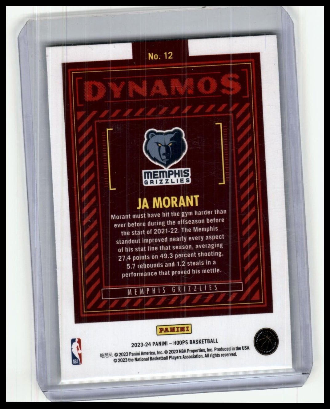 JA MORANT -2023-24 HOOPS DYNAMOS