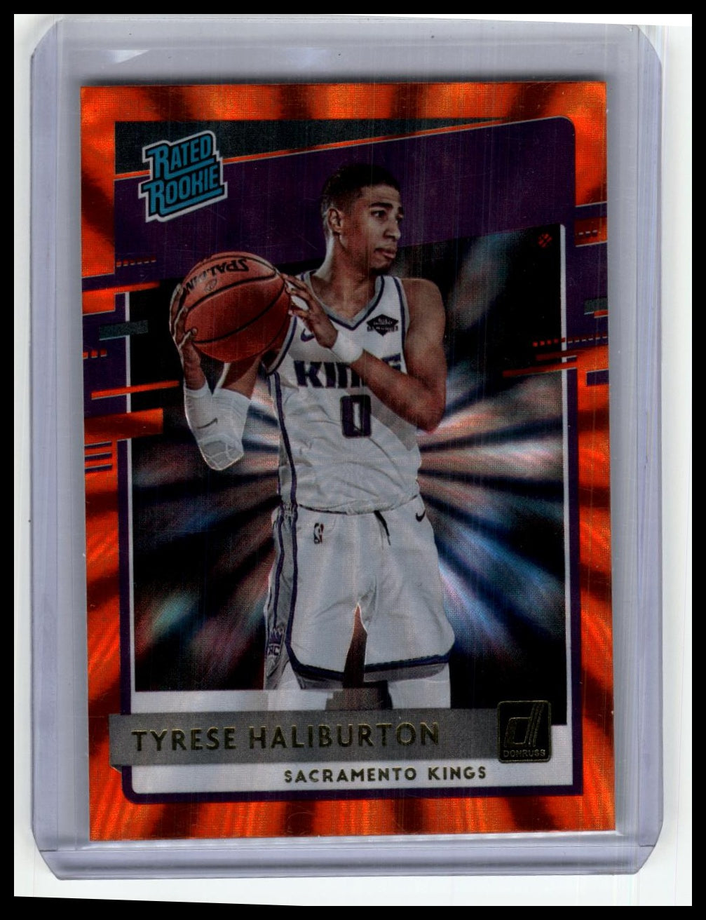 2020-21 Donruss #231 Tyrese Haliburton Holo Orange Laser